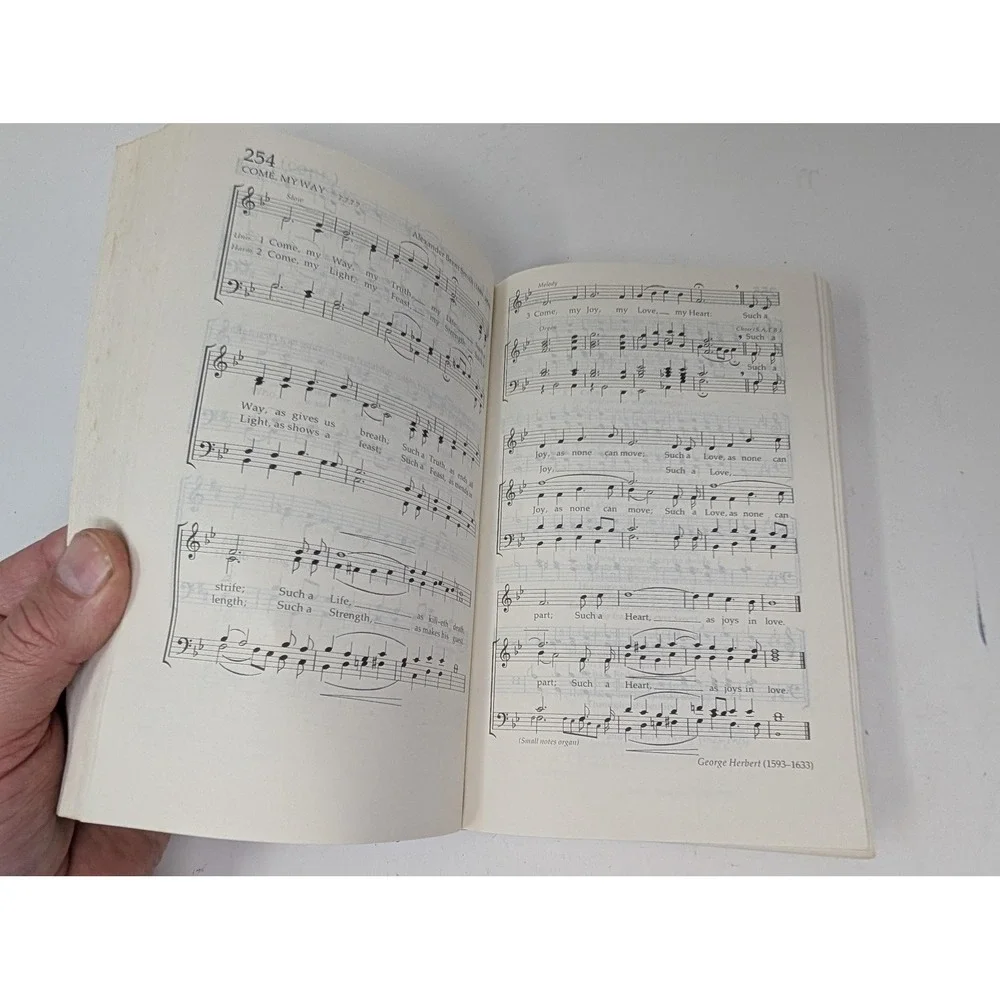 Vintage 1983 Hymns & Psalms Words & Music Blue Hardcover Methodist Publishing